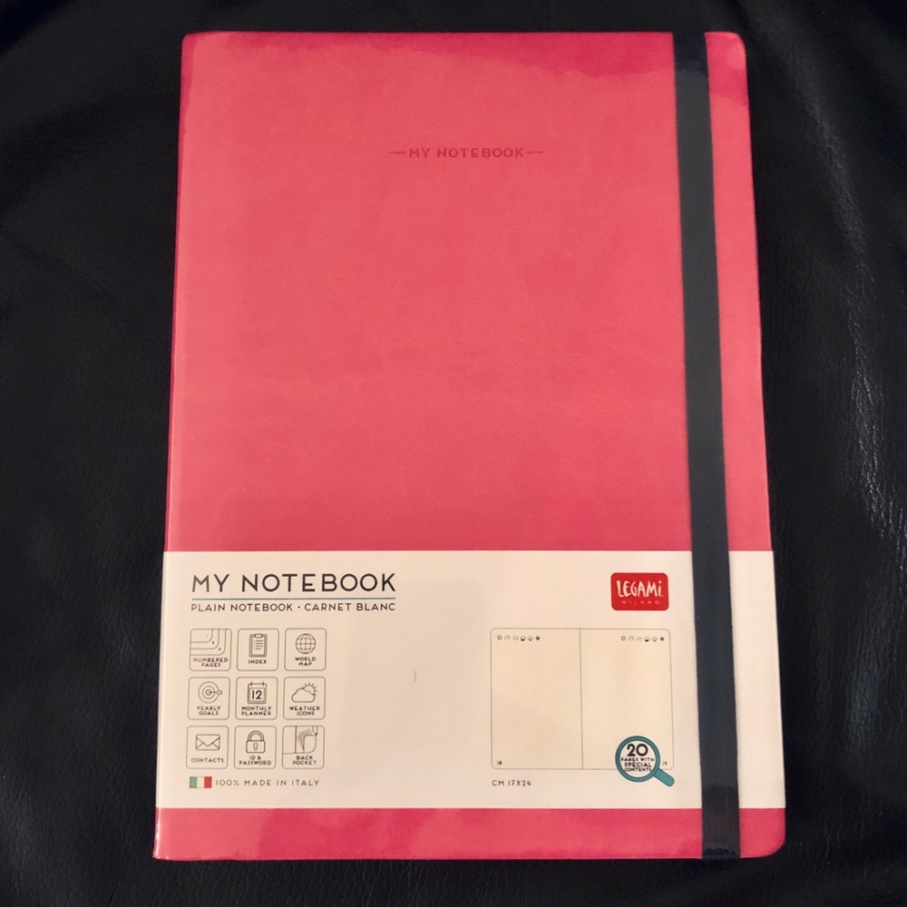Legami Milano Plain Notebook, Pink